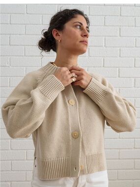 Daeza alpaca cotton raglan cardigan
